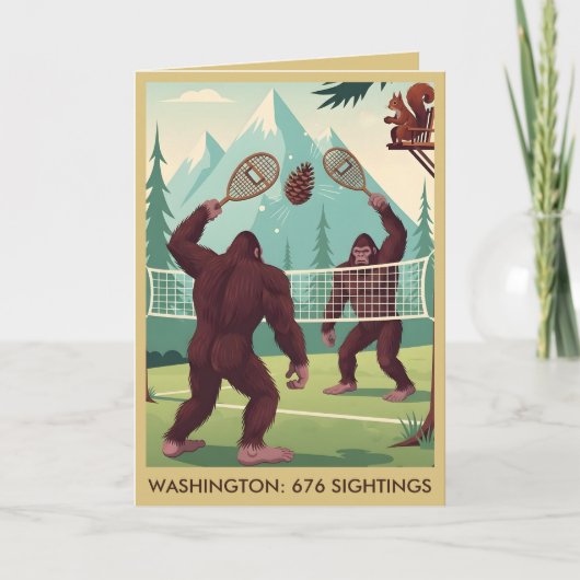 Funny Bigfoot Karte (Vorderseite)