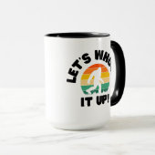 Funny Bigfoot Lasst uns die Kaffeemaschine aufkoch Tasse (VorderseiteRechts)