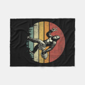 Funny Bigfoot Lifting Gym Retro Bigfoot Sasquatch Fleecedecke (Vorderseite (Horizontal))