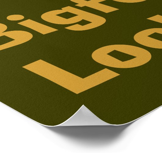 Funny Bigfoot Loch Ness Monster Poster (Ecke)