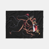 Funny Bigfoot Middle Finger Christmas Sasquatch An Fleecedecke (Vorderseite (Horizontal))