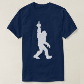 Funny Bigfoot Middle Finger für Squatch Gläubiger T-Shirt (Design vorne)
