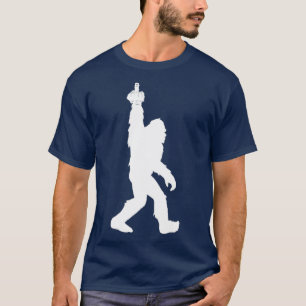 Funny Bigfoot Middle Finger für Squatch Gläubiger T-Shirt