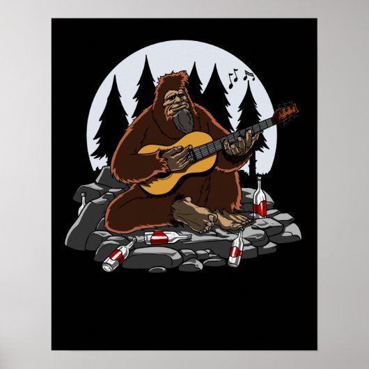 Funny Bigfoot Mountain Camping Wandern Poster (Vorne)