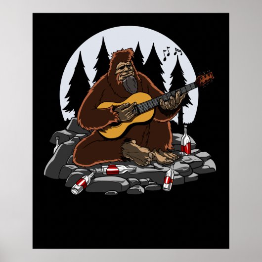 Funny Bigfoot Mountain Camping Wandern Poster (Vorne)
