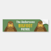Funny Bigfoot Patrol Personalisiert Autoaufkleber (Vorne)