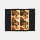Funny Bigfoot Photobooth With Santa Christmas Xmas Fleecedecke (Vorderseite (Horizontal))