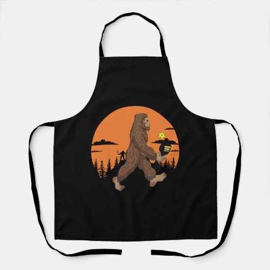 Funny Bigfoot Pickleball 6 Schürze (Vorderseite)