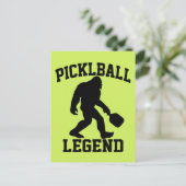 Funny Bigfoot Pickleball Legend Postkarte (Stehend Vorderseite)