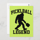 Funny Bigfoot Pickleball Legend Postkarte (Vorne/Hinten)