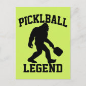 Funny Bigfoot Pickleball Legend Postkarte (Vorderseite)