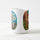 Funny Bigfoot Ping von Behind Tree Kaffeetasse (Mittel)
