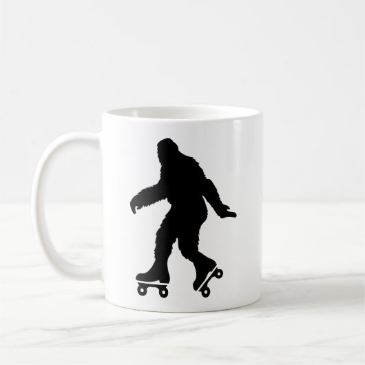 Funny Bigfoot Roller Skaten Kaffeetasse (Links)