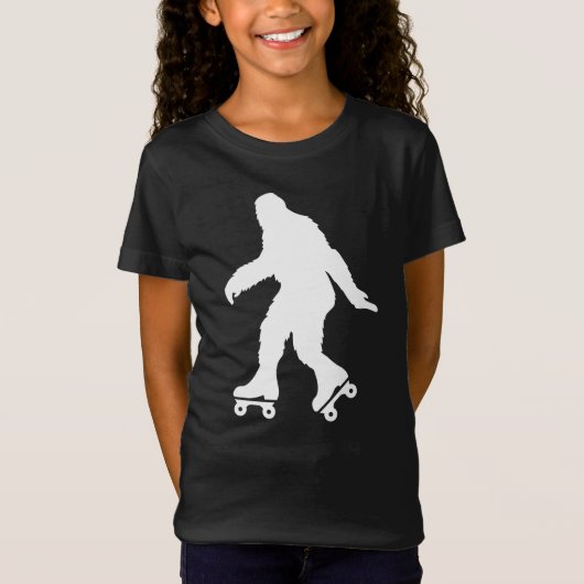 Funny Bigfoot Roller Skaten T-Shirt (Vorderseite)