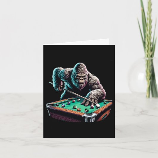 Funny Bigfoot Sasquatch Billiards Billard Pool Pla Karte (Vorderseite)