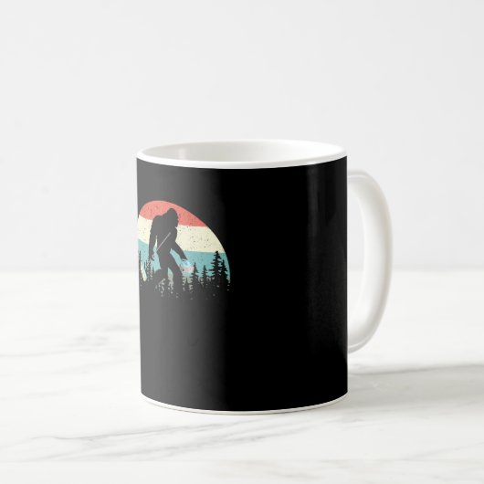 Funny Bigfoot Sasquatch Curling Cute Winter Sport Kaffeetasse (VorderseiteRechts)