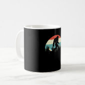 Funny Bigfoot Sasquatch Curling Cute Winter Sport Kaffeetasse (Vorderseite Links)