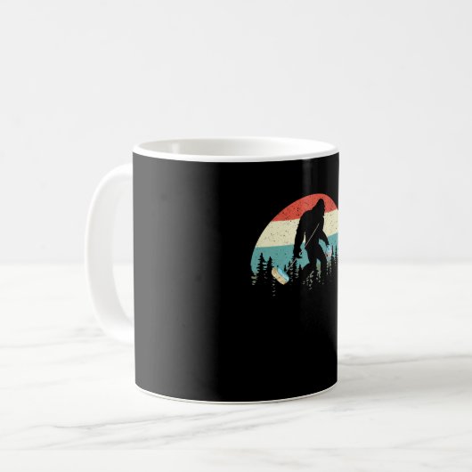 Funny Bigfoot Sasquatch Curling Cute Winter Sport Kaffeetasse (Vorderseite Links)
