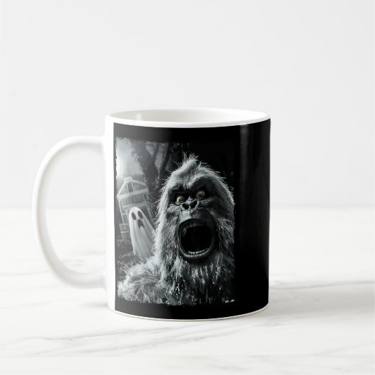 Funny Bigfoot Sasquatch Halloween Kaffeetasse (Links)