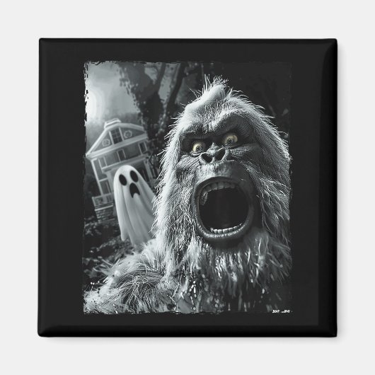 Funny Bigfoot Sasquatch Halloween  Magnet (Vorne)