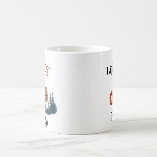 Funny Bigfoot Sasquatch im Wald Kaffeetasse (Mittel)