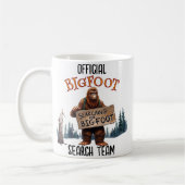 Funny Bigfoot Sasquatch im Wald Kaffeetasse (Links)