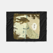 Funny Bigfoot Sasquatch Loch Ness Monster Fleecedecke (Vorderseite (Horizontal))