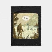 Funny Bigfoot Sasquatch Loch Ness Monster Fleecedecke (Vorderseite)