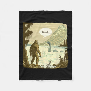 Funny Bigfoot Sasquatch Loch Ness Monster Fleecedecke