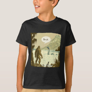 Funny Bigfoot Sasquatch Loch Ness Monster T-Shirt