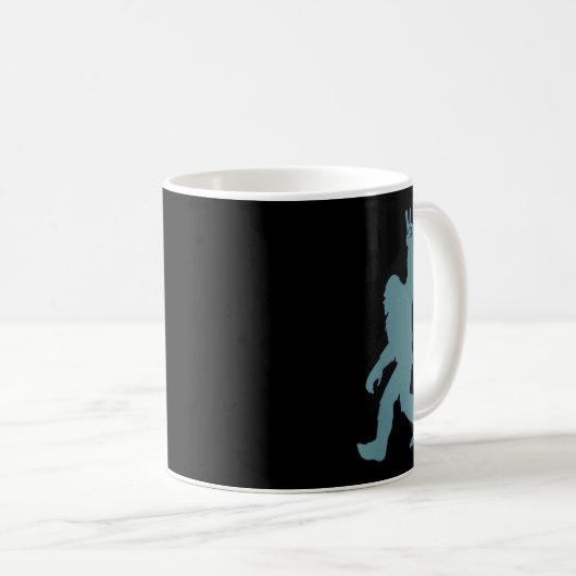 Funny Bigfoot Sasquatch Peace Sign Big Foot Squatc Kaffeetasse (VorderseiteRechts)