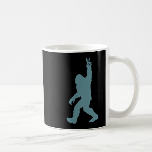 Funny Bigfoot Sasquatch Peace Sign Big Foot Squatc Kaffeetasse (Rechts)