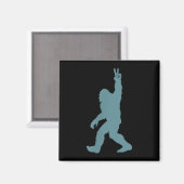 Funny Bigfoot Sasquatch Peace Sign Big Foot Squatc Magnet (Vorderseite/Rückseite)