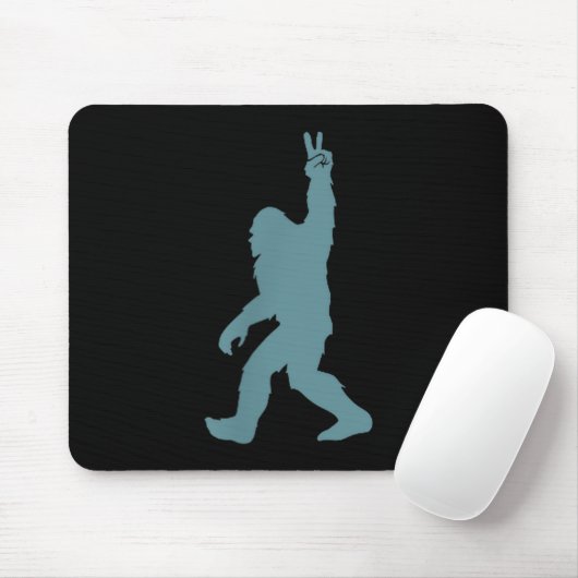 Funny Bigfoot Sasquatch Peace Sign Big Foot Squatc Mousepad (Mit Mouse)