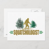 Funny Bigfoot, Sasquatch Postkarte (Vorne/Hinten)