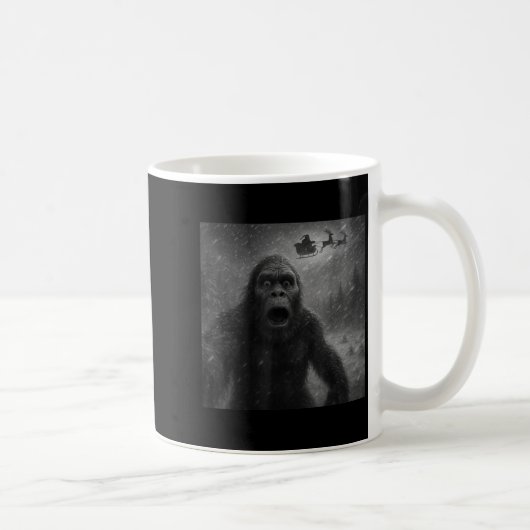 Funny Bigfoot Sasquatch Selfie Santa Claus Xmas Ch Kaffeetasse (Rechts)