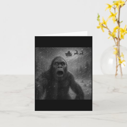 Funny Bigfoot Sasquatch Selfie Santa Claus Xmas Ch Karte (Gelbe Blume)