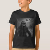 Funny Bigfoot Sasquatch Selfie Santa Claus Xmas Ch T-Shirt (Vorderseite)
