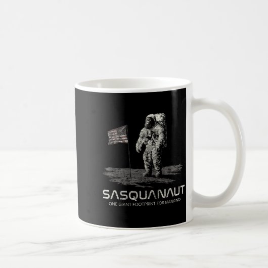 Funny Bigfoot Sasquatch Space Sasquanaut Kaffeetasse (Rechts)