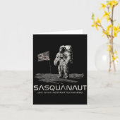 Funny Bigfoot Sasquatch Space Sasquanaut Karte (Gelbe Blume)