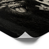 Funny Bigfoot Selfie With Boo Halloween Costume Me Poster (Ecke)