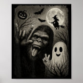 Funny Bigfoot Selfie With Boo Halloween Costume Me Poster (Vorne)