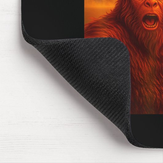 Funny Bigfoot Selfie With Loch Ness Monster And Uf Mousepad (Ecke)