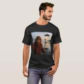 Funny Bigfoot Selfie With Loch Ness Monster And Uf T-Shirt (Vorne ganz)