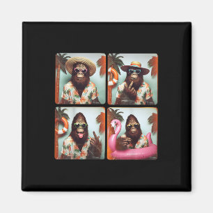 Funny Bigfoot Sommerurlaub Fotobooth Funny Sas Magnet