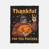 Funny Bigfoot Thanksgiving Thankful For You Forers Fleecedecke (Vorderseite)
