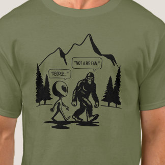Funny Bigfoot und Alien Anti Social Introvertierte T-Shirt