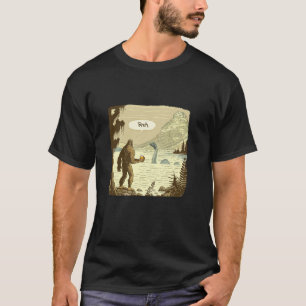 Funny Bigfoot und Nessie Bruh Moment Beer T Shirt
