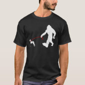Funny Bigfoot Walking With Great Dane Dog Gifts Me T-Shirt (Vorderseite)
