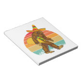 Funny Bigfoot Wandern mit großem Taco Notizblock (angewinkelt)